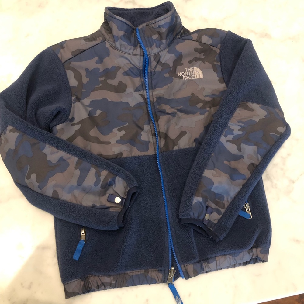 Youth Boys North Face Denali Blue Camo